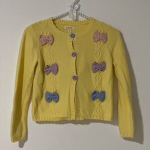 Matilda Jane Yellow Cardigan with Colorful Bows